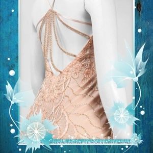 💲ale💲❤️Host Pick❤️ Sue Wong Applique Fan Organza Peach Gown❤️